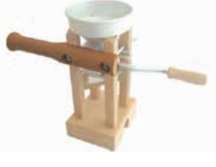 Houten handgreep voor Eschenfelder muesli machines
