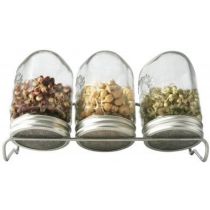 kiemglas 3x1000ml met houder